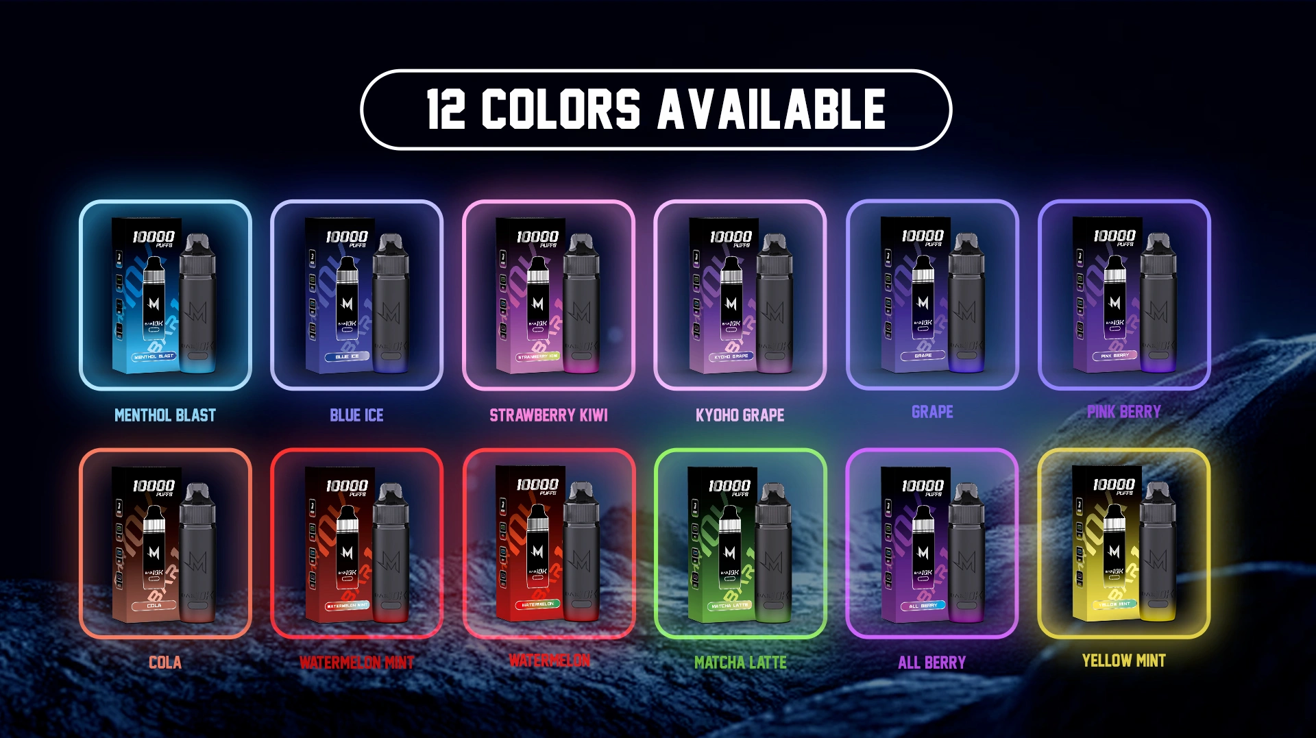 12 colors available of MBar 10K